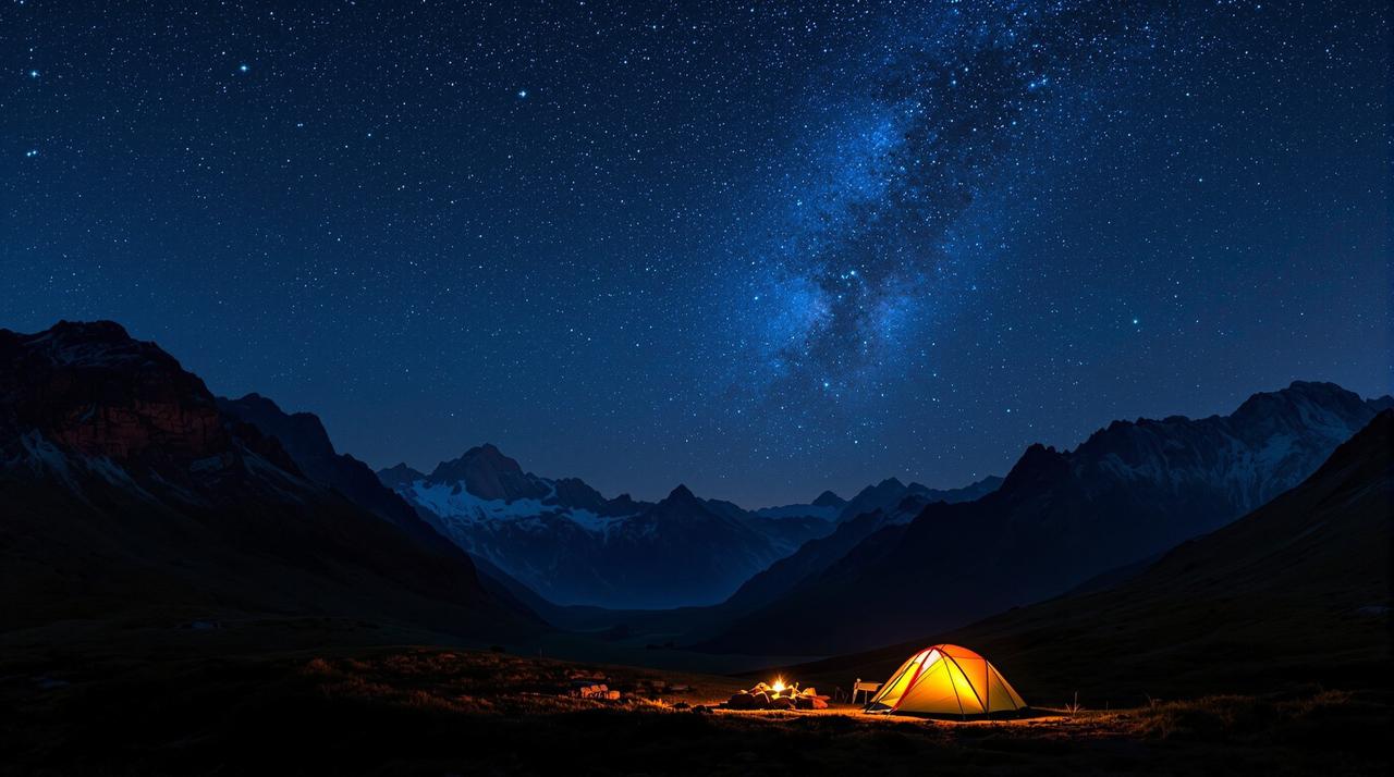 黑料网首页 - 星空下的山谷露营